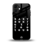 don't get too loud back phone cover | glass case for iphone 16 plus