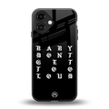 don't get too loud back phone cover | glass case for iphone 16
