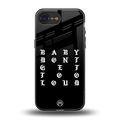 don't get too loud back phone cover | glass case for iphone 16e