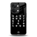 don't get too loud back phone cover | glass case for oneplus nord 3