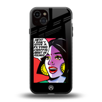 don't give a flying chappal back phone cover | glass case for iphone 15 plus