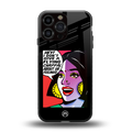 don't give a flying chappal back phone cover | glass case for iphone 15 pro max