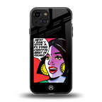 don't give a flying chappal back phone cover | glass case for iphone 15