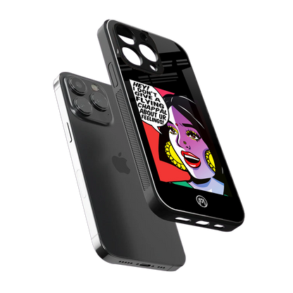 don't give a flying chappal back phone cover | glass case for iphone 15 pro