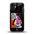 don't give a flying chappal back phone cover | glass case for iphone 16 plus