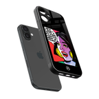 don't give a flying chappal back phone cover | glass case for iphone 16 plus