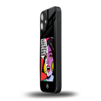 don't give a flying chappal back phone cover | glass case for iphone 16 plus