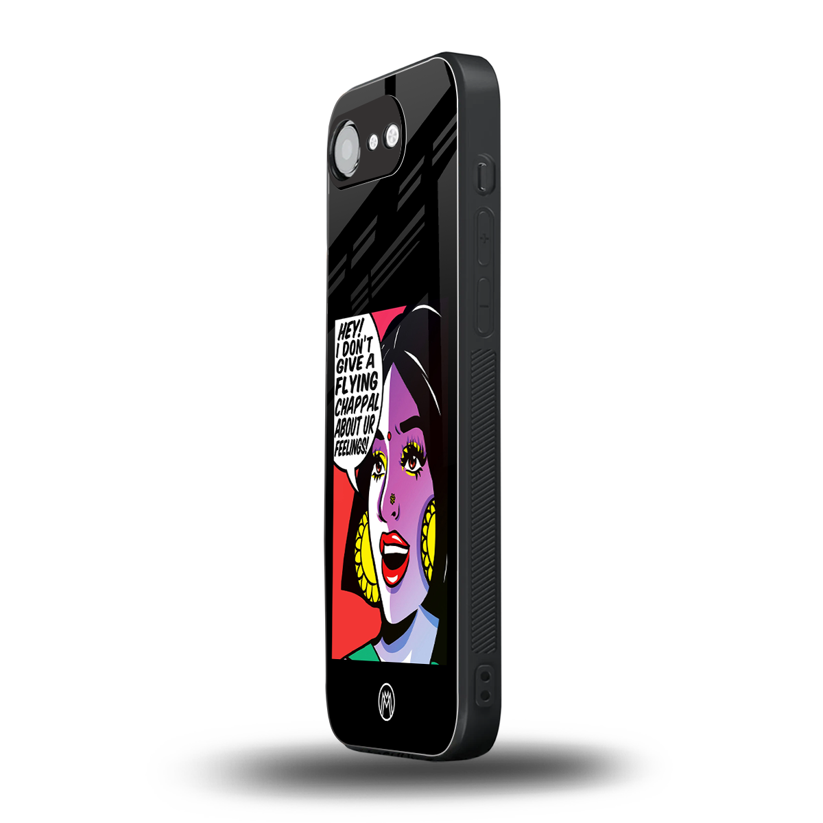 don't give a flying chappal back phone cover | glass case for iphone 16e