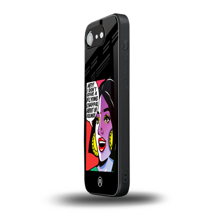 don't give a flying chappal back phone cover | glass case for iphone 16e