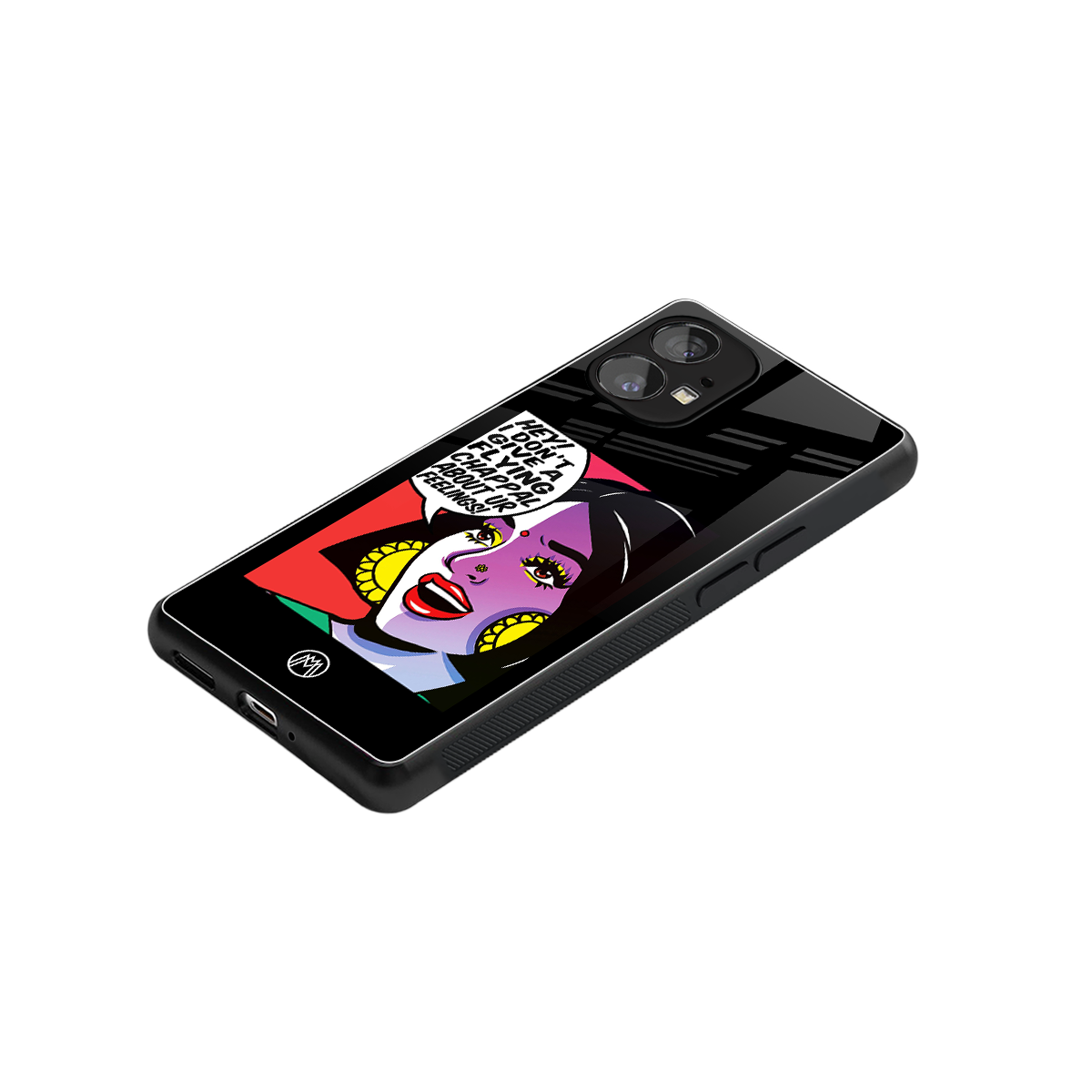 don't give a flying chappal back phone cover | glass case for nothing phone 1