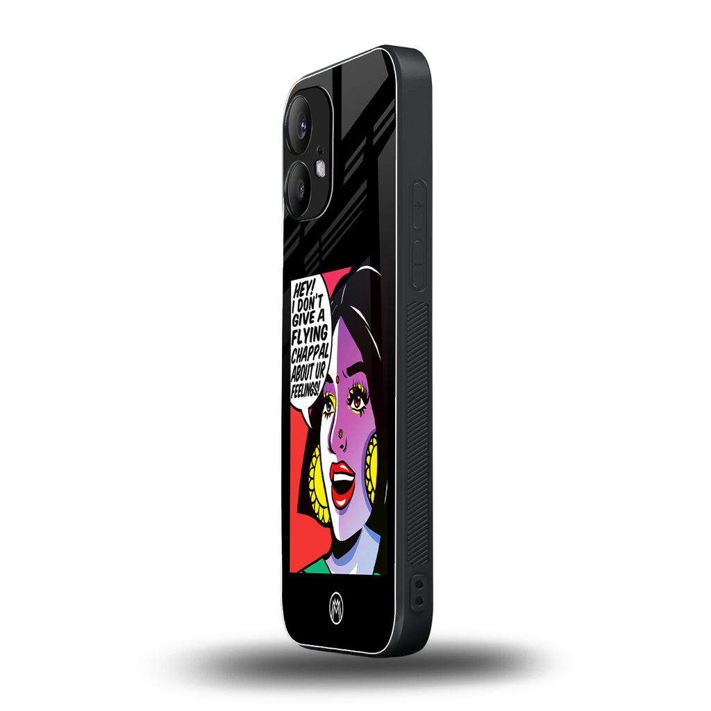 don't give a flying chappal back phone cover | glass case for nothing phone 2