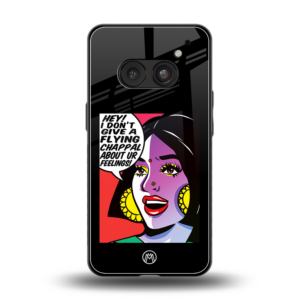don't give a flying chappal back phone cover | glass case for nothing phone 2a