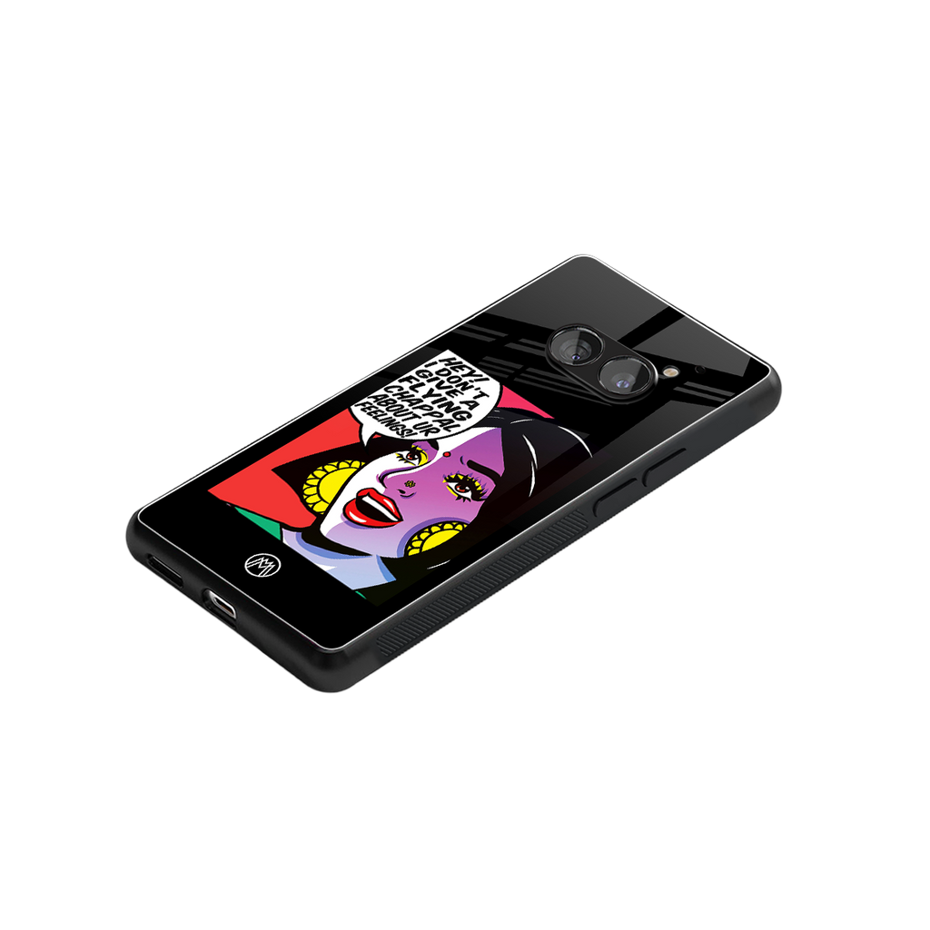don't give a flying chappal back phone cover | glass case for nothing phone 2a