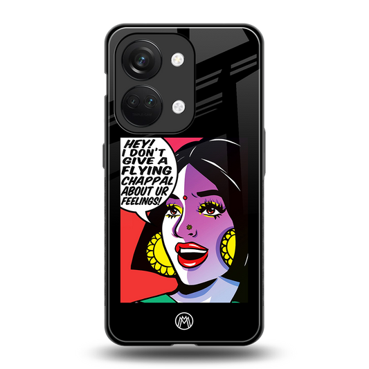 don't give a flying chappal back phone cover | glass case for oneplus nord 3