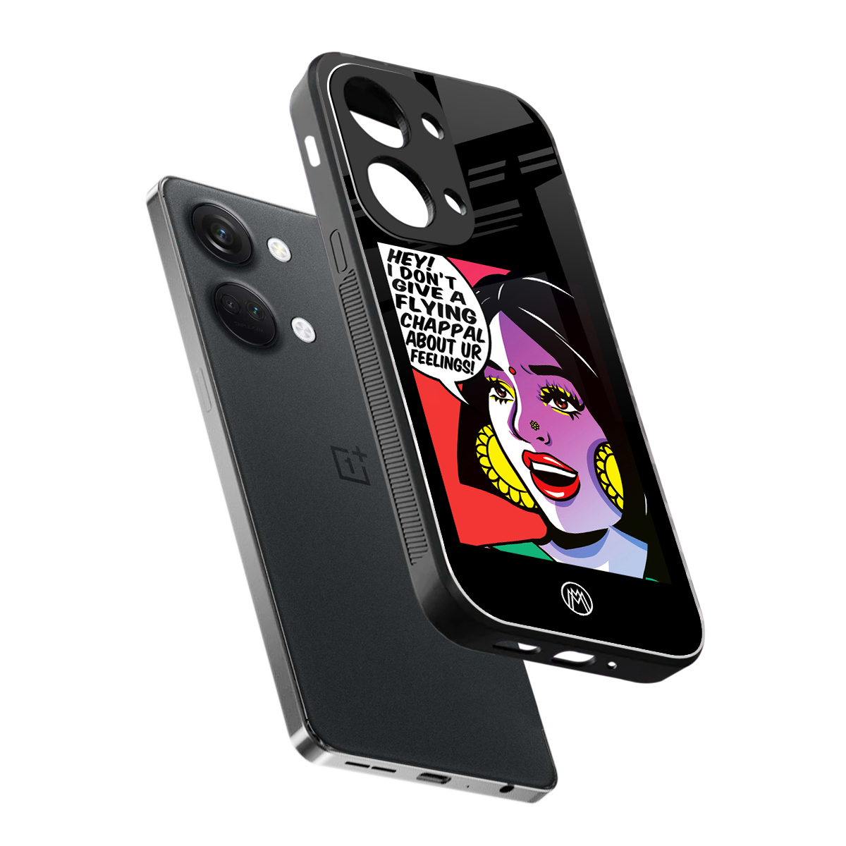 don't give a flying chappal back phone cover | glass case for oneplus nord 3