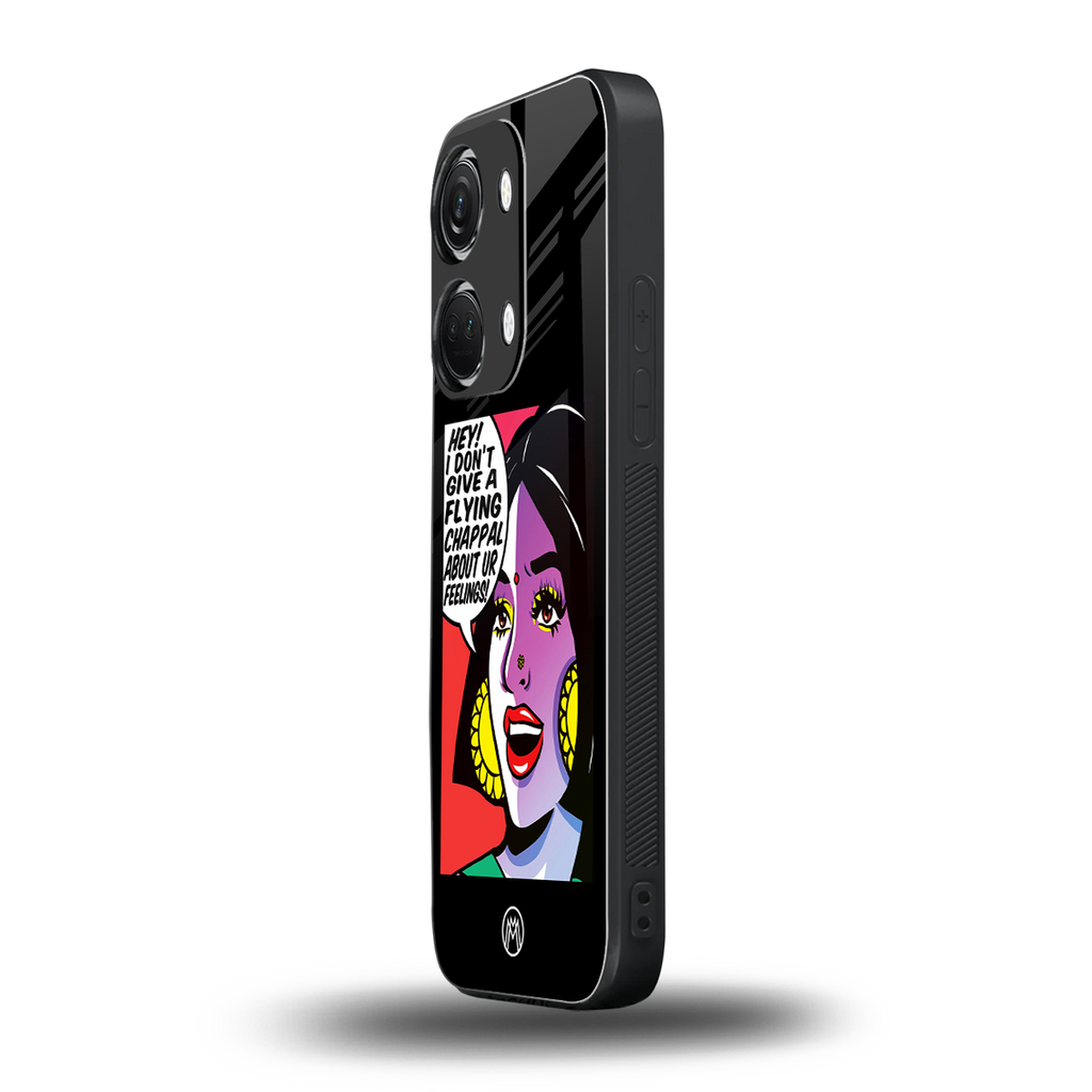 don't give a flying chappal back phone cover | glass case for oneplus nord 3