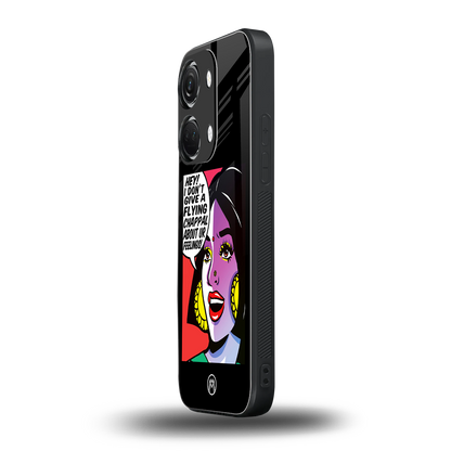 don't give a flying chappal back phone cover | glass case for oneplus nord 3