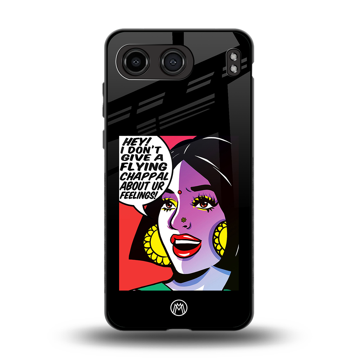don't give a flying chappal back phone cover | glass case for oneplus nord 4