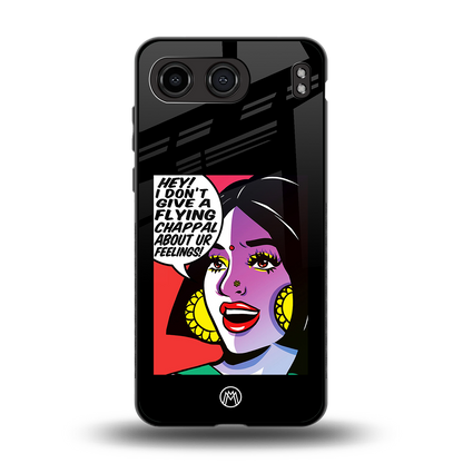 don't give a flying chappal back phone cover | glass case for oneplus nord 4