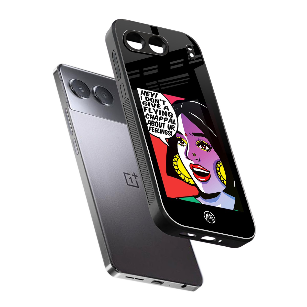 don't give a flying chappal back phone cover | glass case for oneplus nord 4
