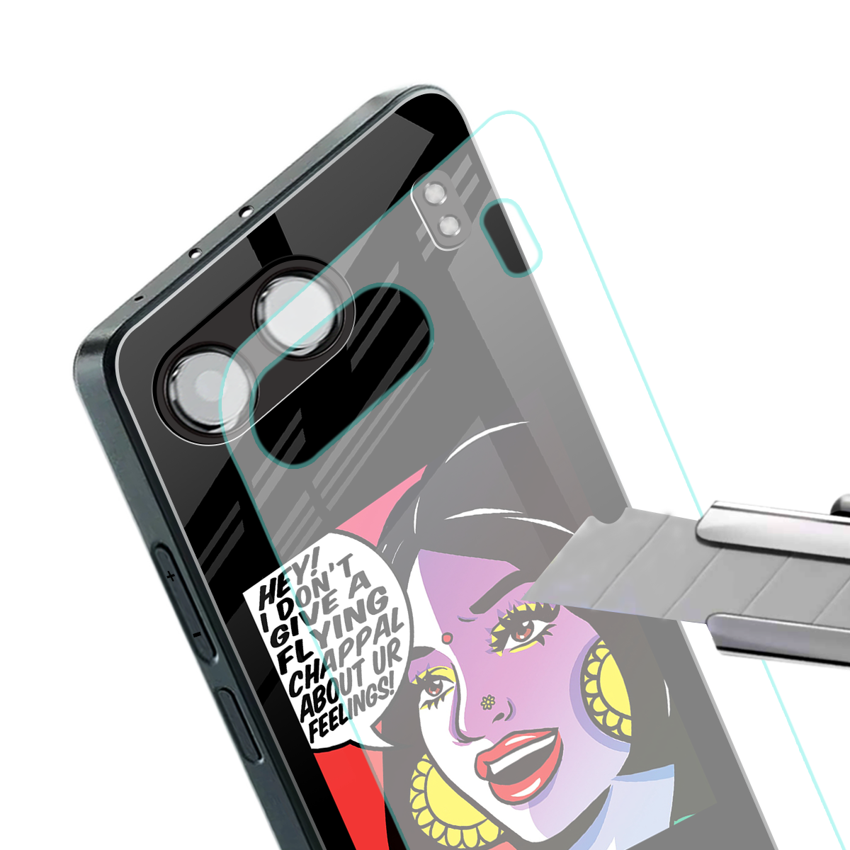 don't give a flying chappal back phone cover | glass case for oneplus nord 4