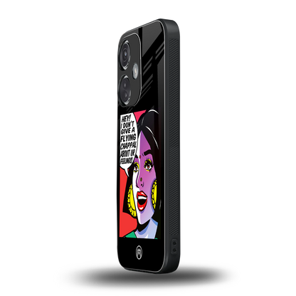 don't give a flying chappal back phone cover | glass case for oneplus nord ce 3