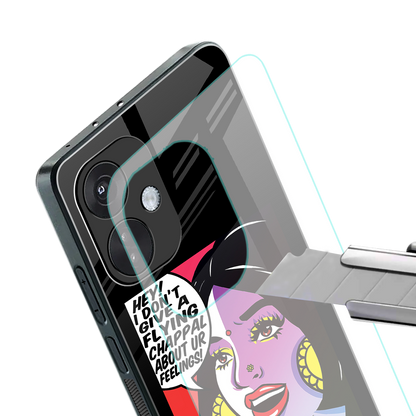 don't give a flying chappal back phone cover | glass case for oneplus nord ce 3