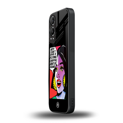 don't give a flying chappal back phone cover | glass case for oneplus nord ce 4 lite