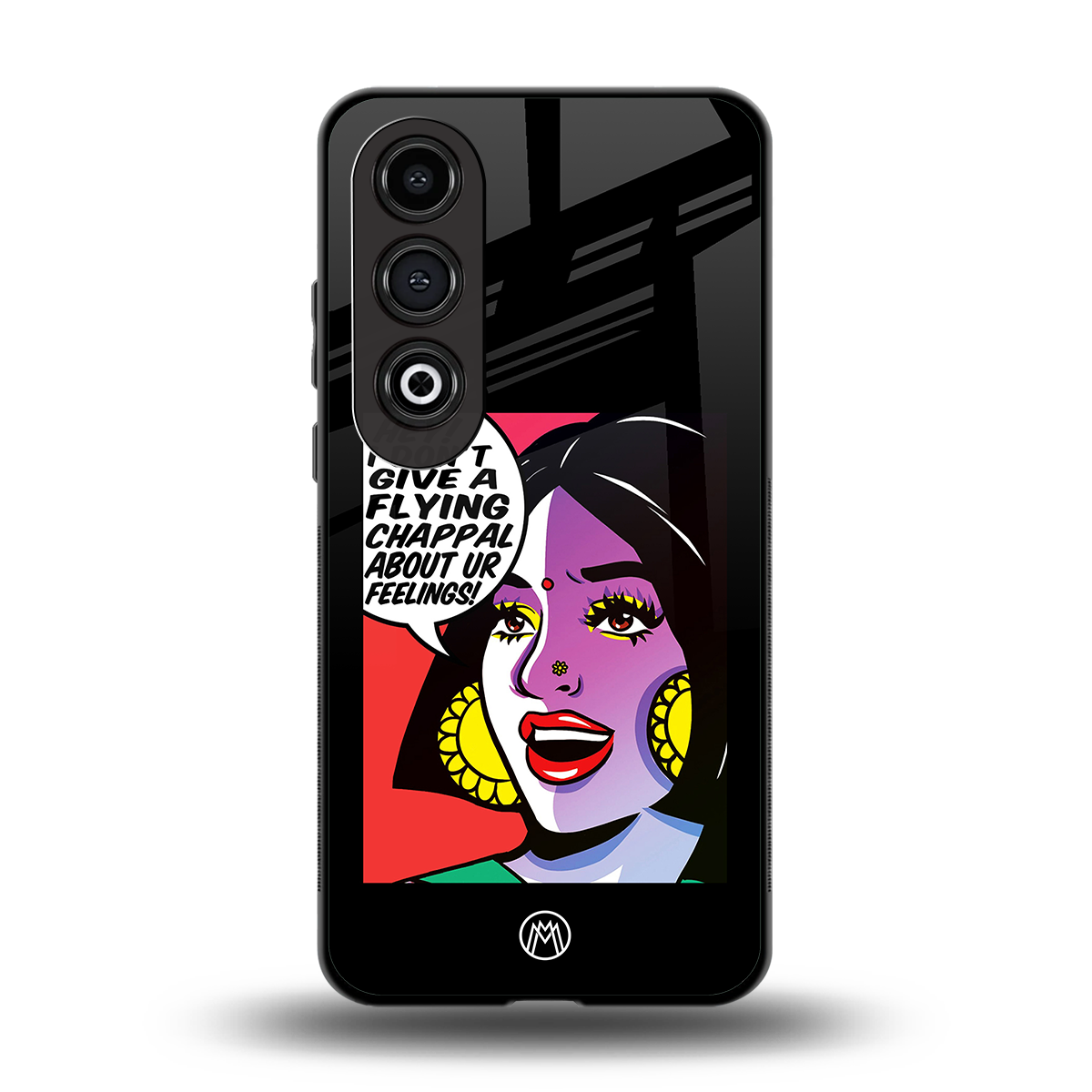 don't give a flying chappal back phone cover | glass case for oneplus nord ce 4