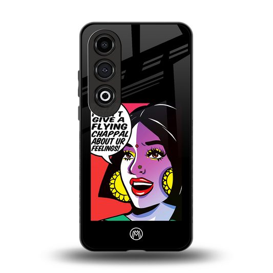 don't give a flying chappal back phone cover | glass case for oneplus nord ce 4