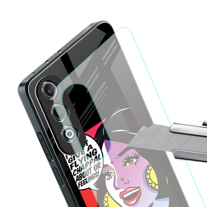 don't give a flying chappal back phone cover | glass case for oneplus nord ce 4