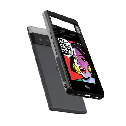 don't give a flying chappal back phone cover | glass case for google pixel 6 pro