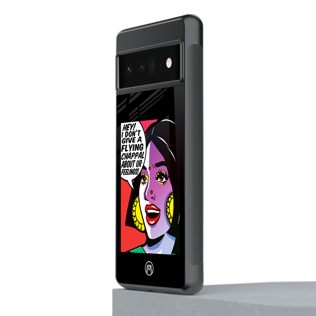 don't give a flying chappal back phone cover | glass case for google pixel 6 pro