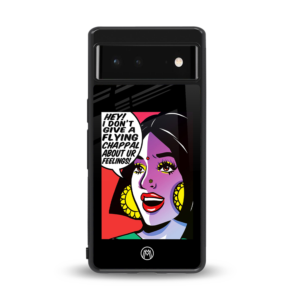 don't give a flying chappal back phone cover | glass case for Google Pixel 6A