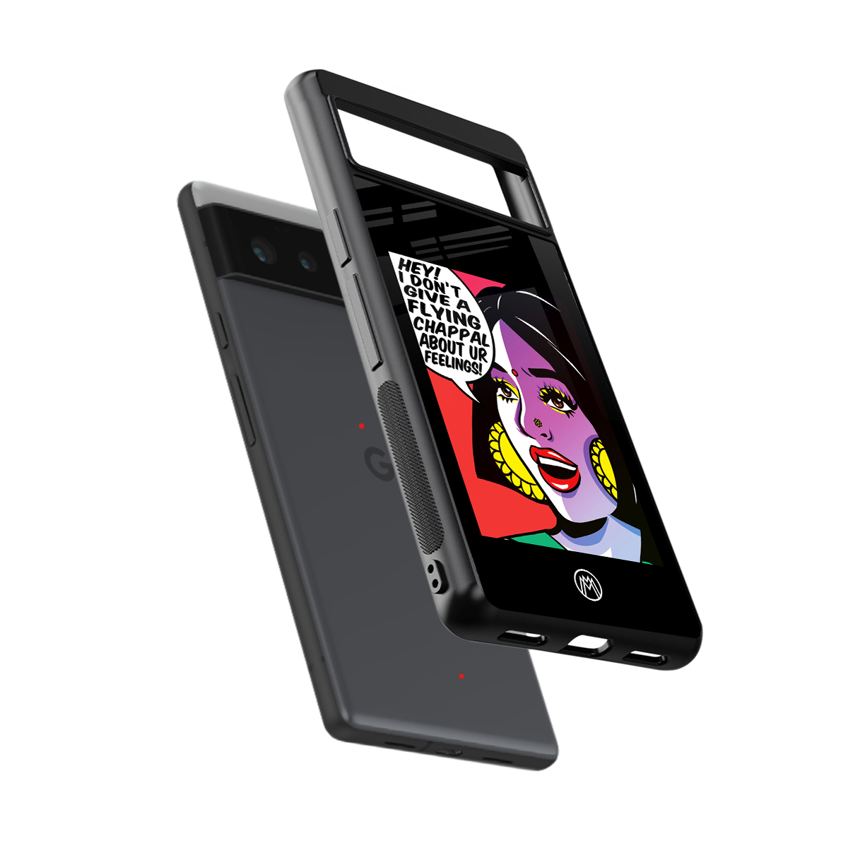 don't give a flying chappal back phone cover | glass case for Google Pixel 6A