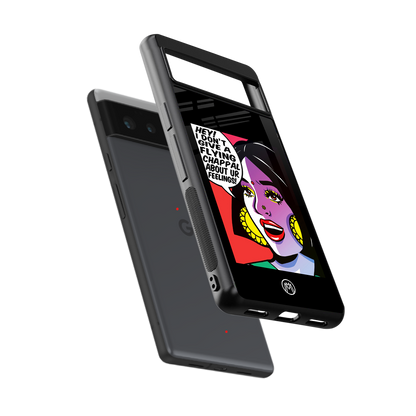 don't give a flying chappal back phone cover | glass case for Google Pixel 6A