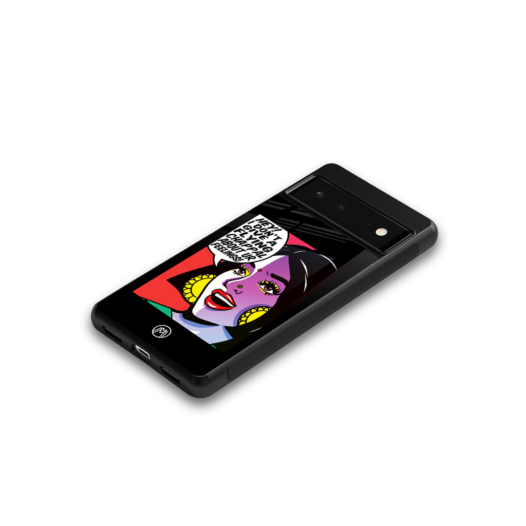 don't give a flying chappal back phone cover | glass case for google pixel 6