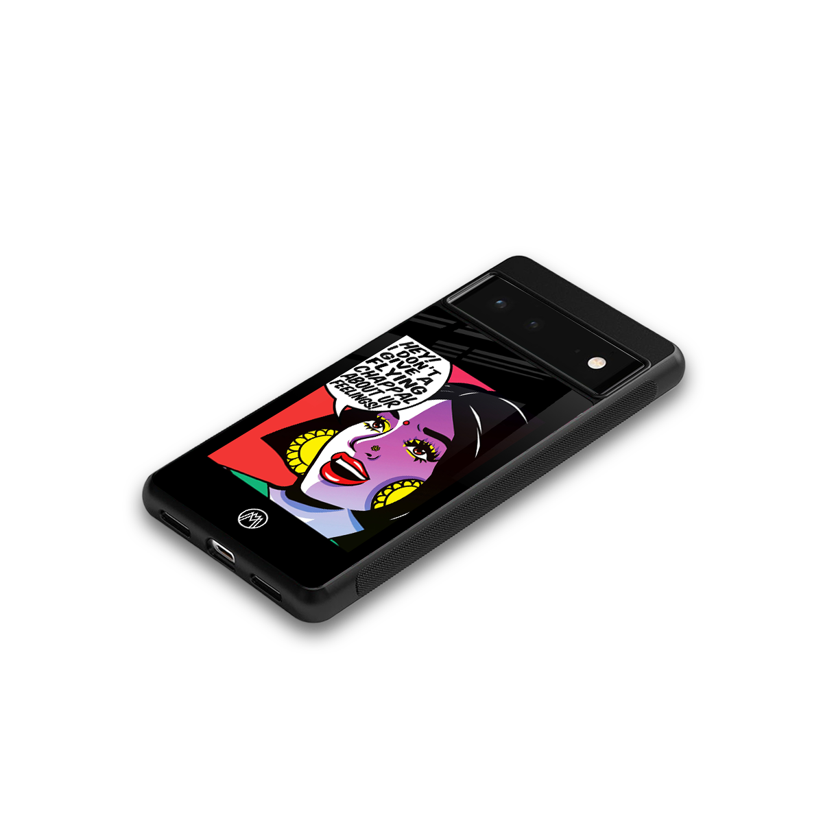 don't give a flying chappal back phone cover | glass case for Google Pixel 6A