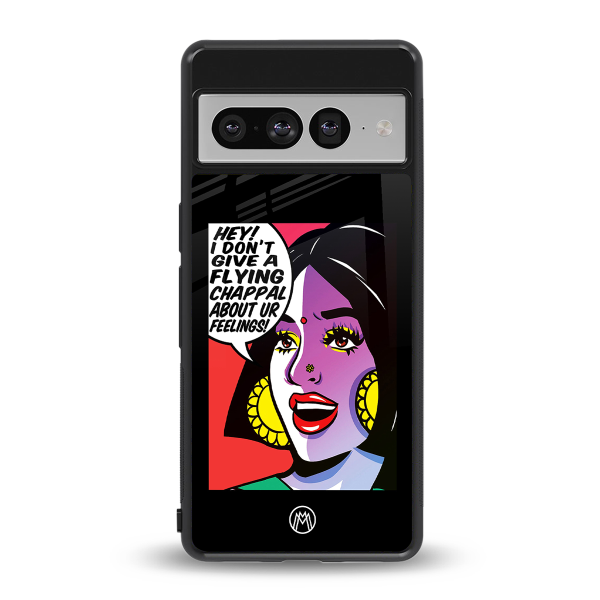 don't give a flying chappal back phone cover | glass case for google pixel 7 pro
