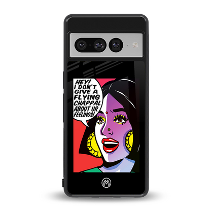 don't give a flying chappal back phone cover | glass case for google pixel 7 pro