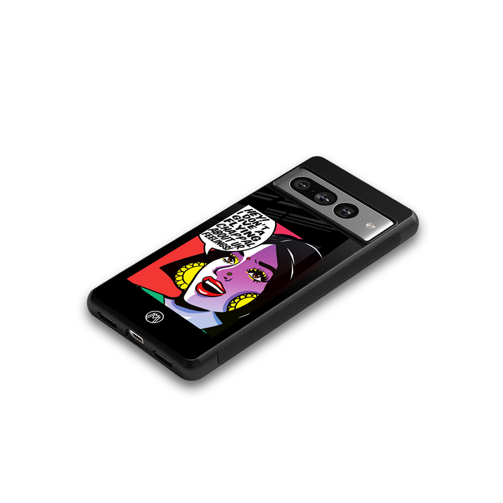 don't give a flying chappal back phone cover | glass case for google pixel 7 pro