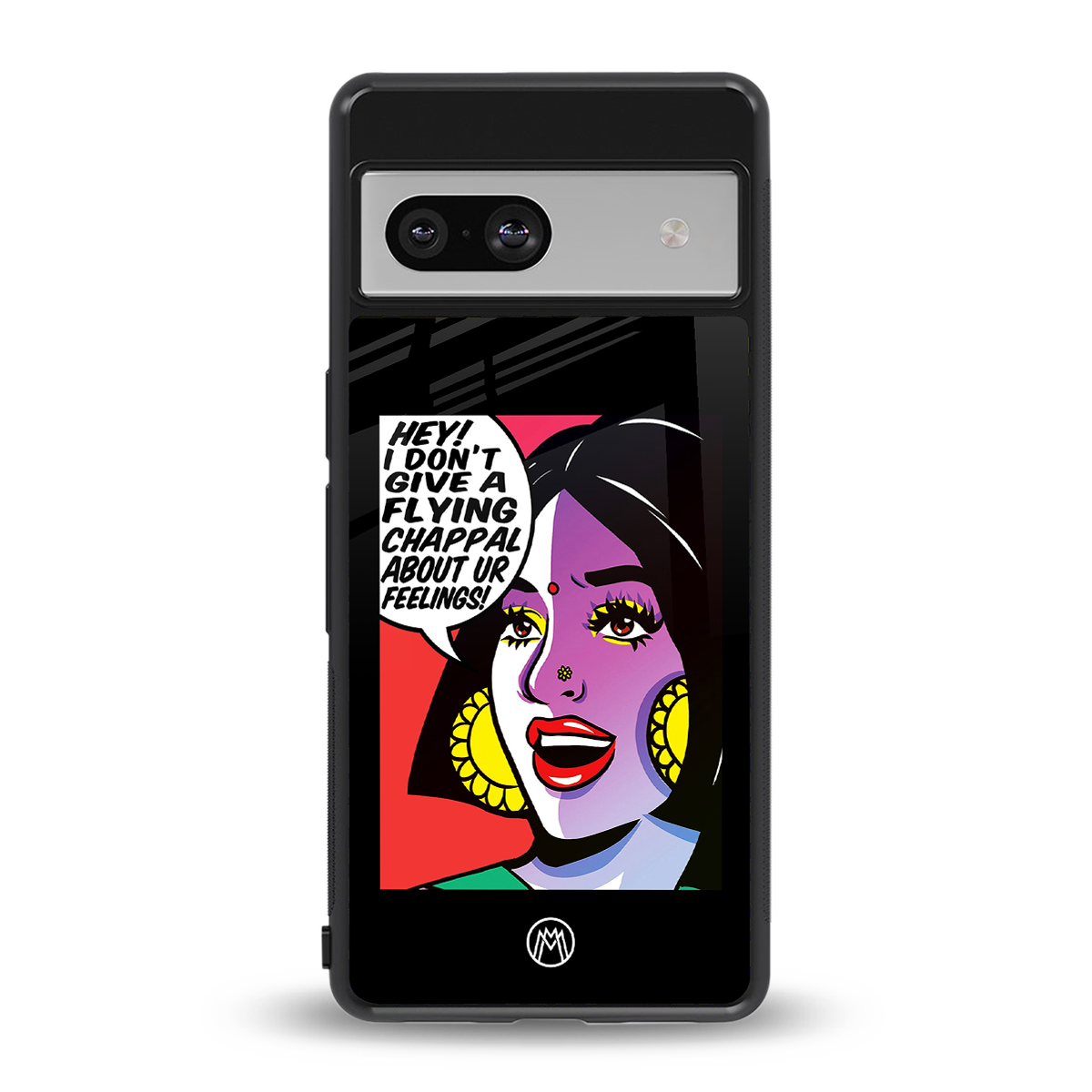 don't give a flying chappal back phone cover | glass case for Google Pixel 7A
