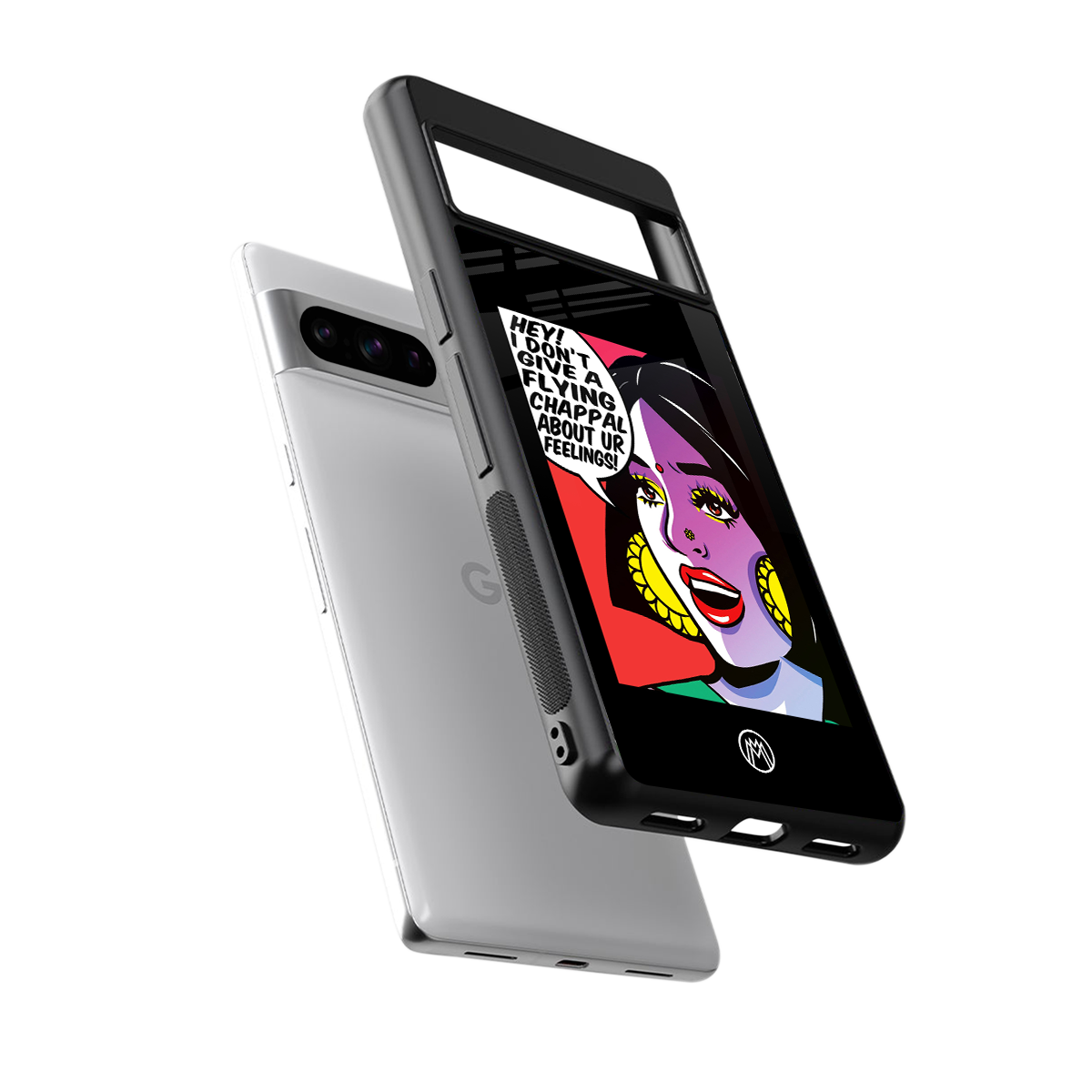 don't give a flying chappal back phone cover | glass case for google pixel 8 pro