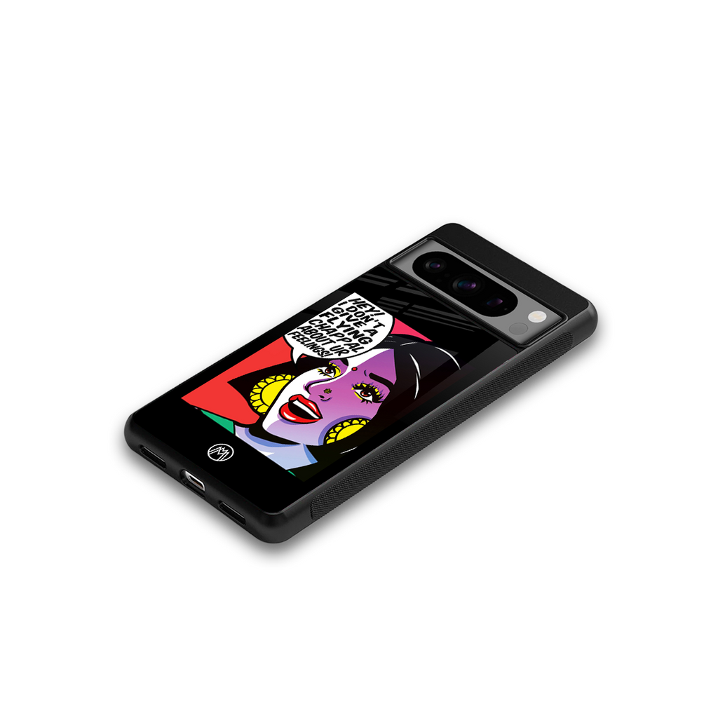 don't give a flying chappal back phone cover | glass case for google pixel 8 pro