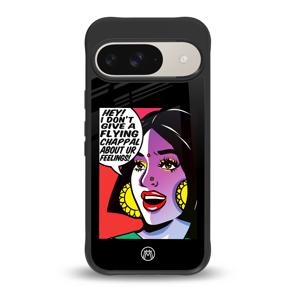 don't give a flying chappal back phone cover | glass case for google pixel 9