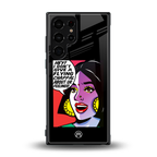 don't give a flying chappal back phone cover | glass case for samsung galaxy s23 ultra