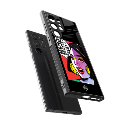 don't give a flying chappal back phone cover | glass case for samsung galaxy s23 ultra