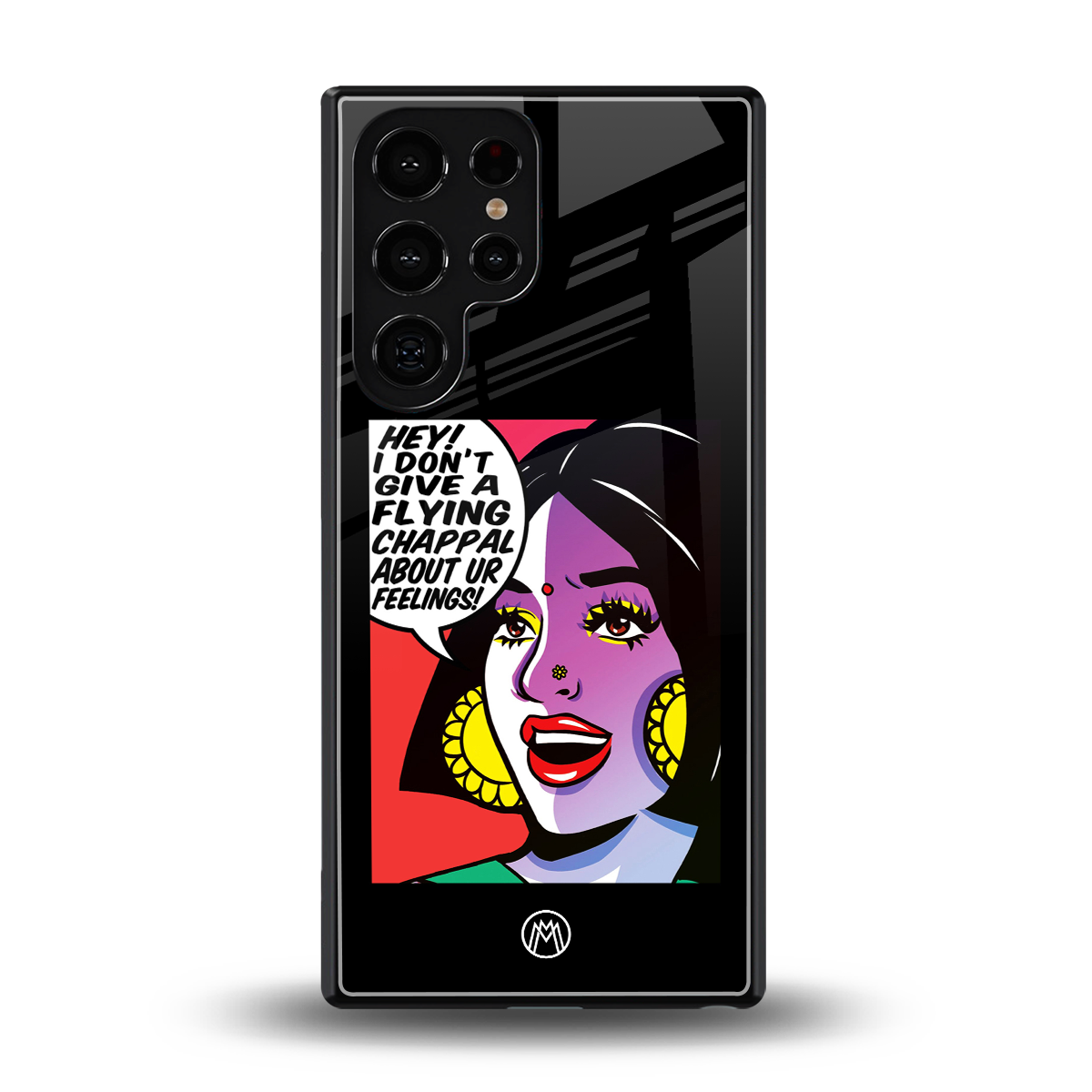 don't give a flying chappal back phone cover | glass case for samsung galaxy s25 ultra
