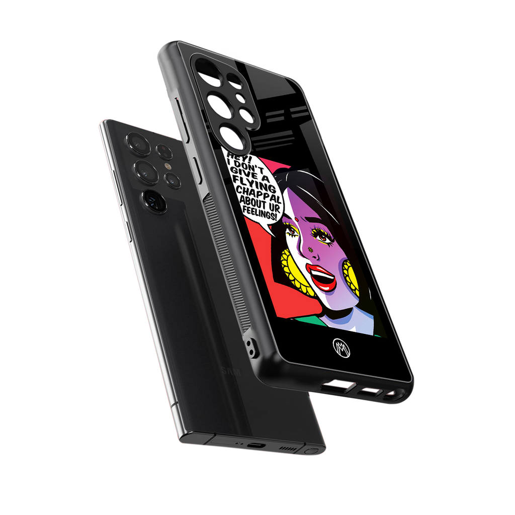 don't give a flying chappal back phone cover | glass case for samsung galaxy s25 ultra