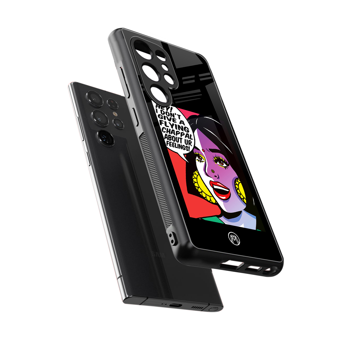 don't give a flying chappal back phone cover | glass case for samsung galaxy s25 ultra